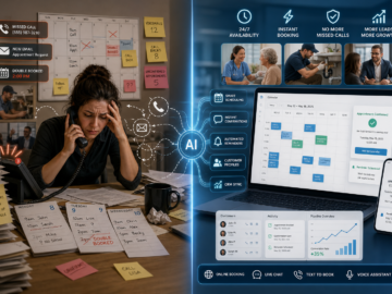AI scheduling system reducing missed calls and double bookings