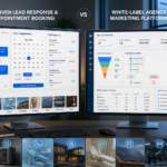Comparison of AI lead response and appointment booking software versus a white-label agency marketing platform