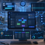 Dashboard for managing AI-assisted scheduling, messages, alerts, analytics, and property services