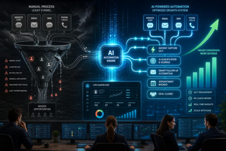 AI automation turns a leaky manual lead funnel into faster capture, follow-up, and more revenue